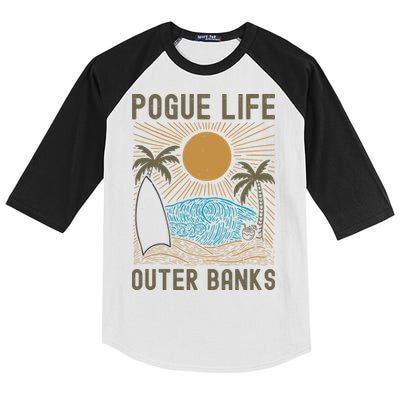 Outer Banks North Carolina NC Beach Kids Colorblock Raglan Jersey