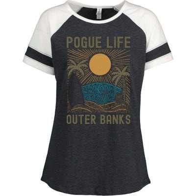 Outer Banks North Carolina NC Beach Enza Ladies Jersey Colorblock Tee