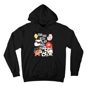 Oink Baa Neigh Cluck Moo Im Two 2 Farmer 2nd Birthday Farm Hoodie