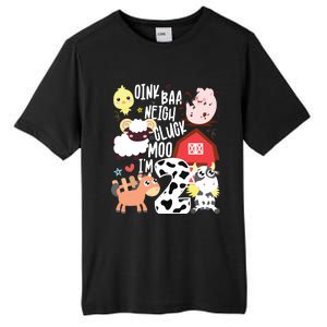 Oink Baa Neigh Cluck Moo Im Two 2 Farmer 2nd Birthday Farm Tall Fusion ChromaSoft Performance T-Shirt