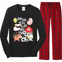 Oink Baa Neigh Cluck Moo Im Two 2 Farmer 2nd Birthday Farm Long Sleeve Pajama Set