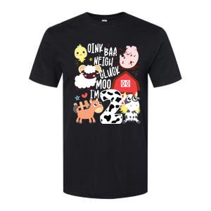 Oink Baa Neigh Cluck Moo Im Two 2 Farmer 2nd Birthday Farm Softstyle CVC T-Shirt