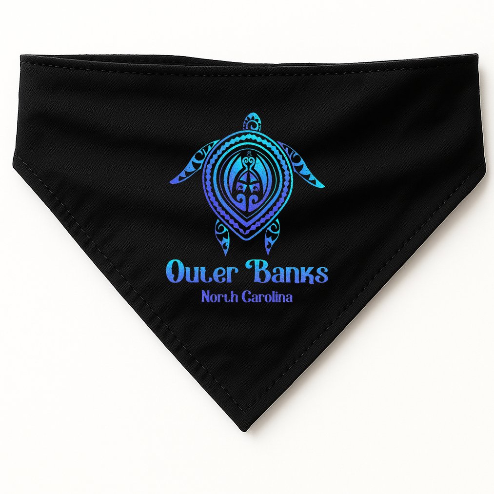 Outer Banks North Carolina Souvenir OBX NC Sea Turtle USA-Made Doggie Bandana