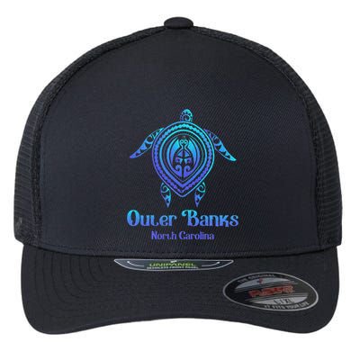 Outer Banks North Carolina Souvenir OBX NC Sea Turtle Flexfit Unipanel Trucker Cap