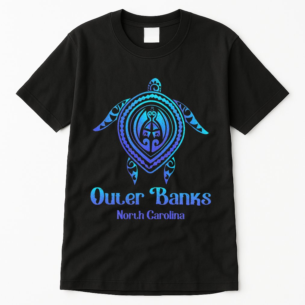 Outer Banks North Carolina Souvenir OBX NC Sea Turtle Tall T-Shirt