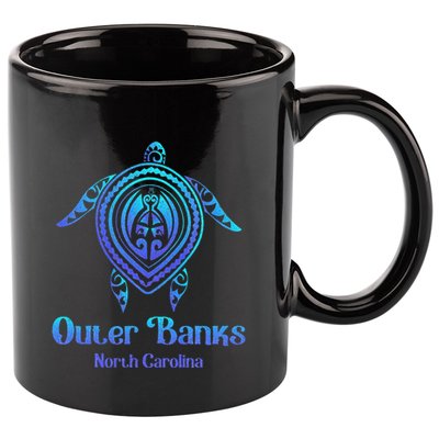 Outer Banks North Carolina Souvenir OBX NC Sea Turtle 11oz C Handle Ceramic Mug