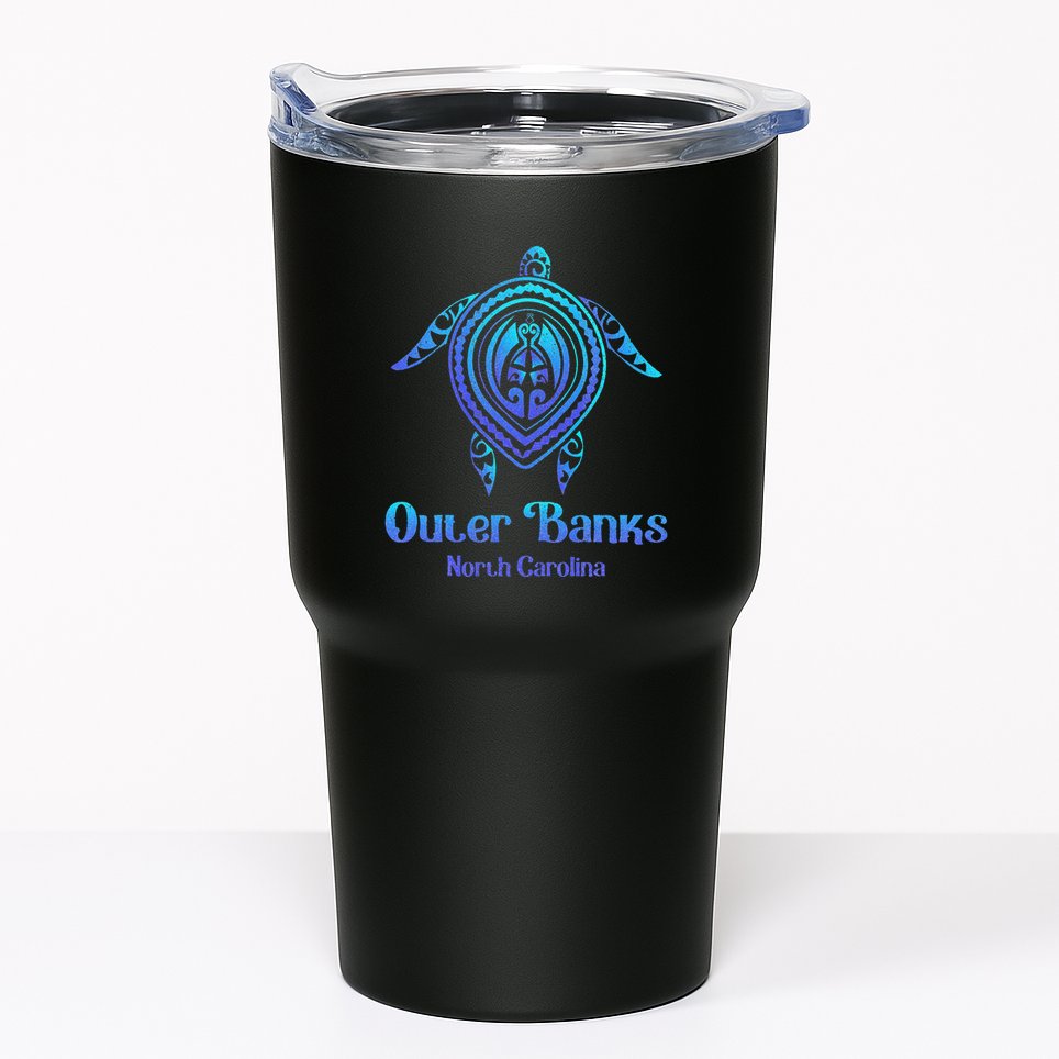 Outer Banks North Carolina Souvenir OBX NC Sea Turtle Tumbler