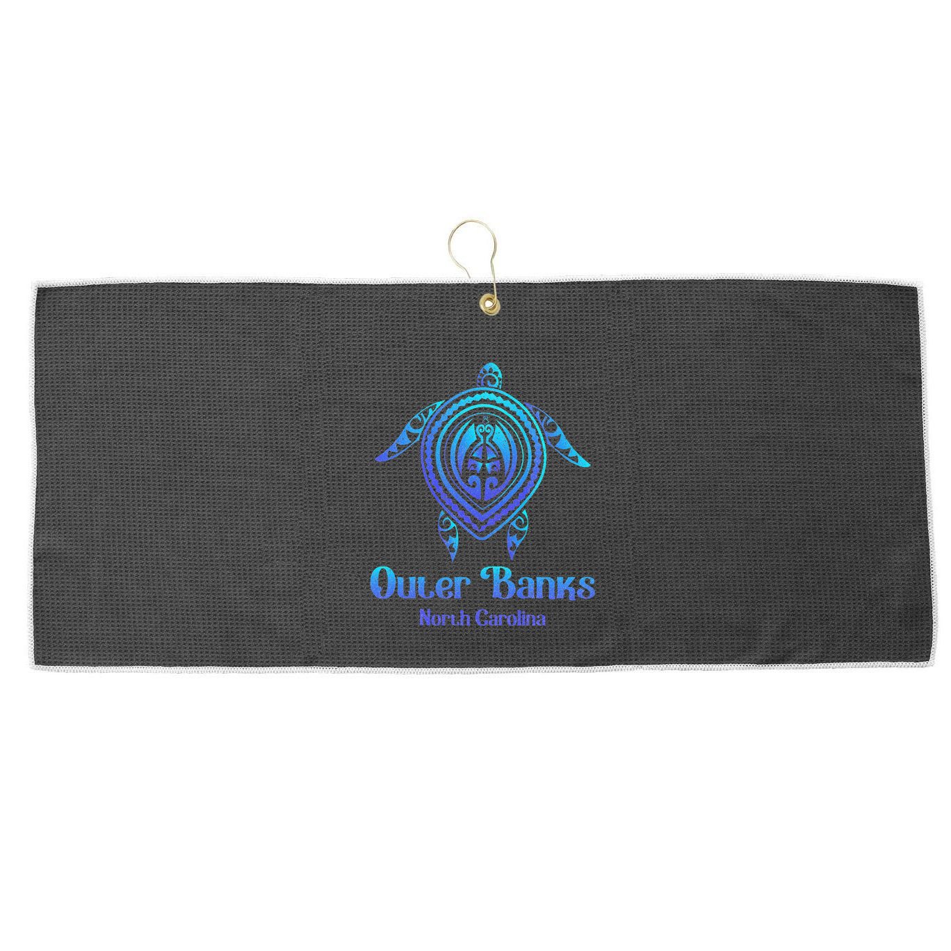 Outer Banks North Carolina Souvenir OBX NC Sea Turtle Large Microfiber Waffle Golf Towel