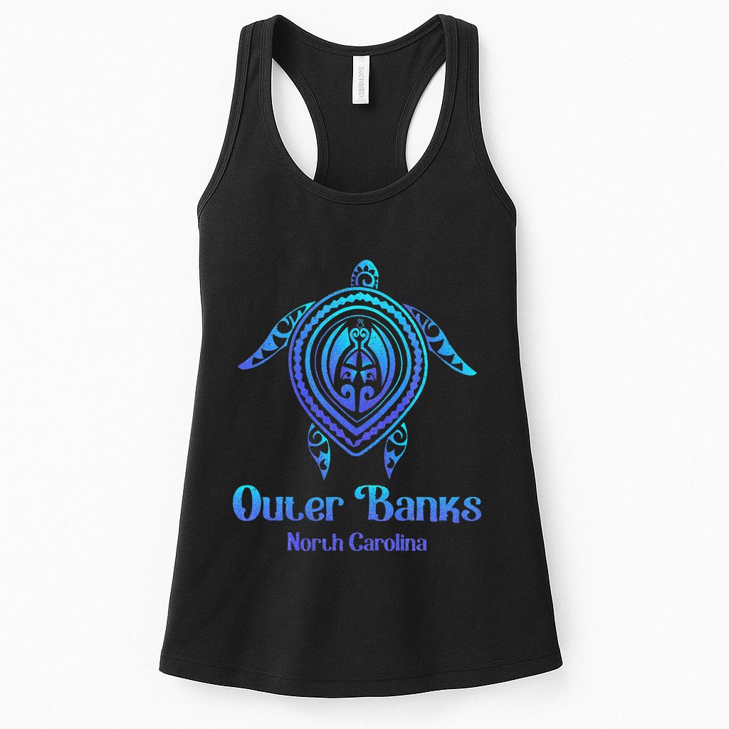 Outer Banks North Carolina Souvenir OBX NC Sea Turtle Womens Tank Top