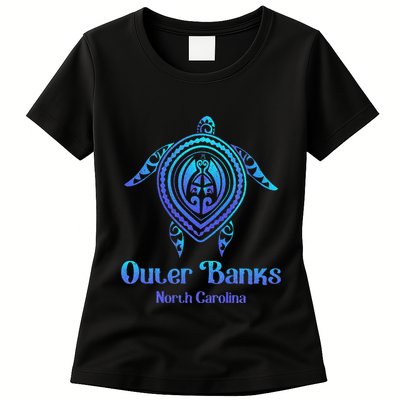 Outer Banks North Carolina Souvenir OBX NC Sea Turtle Womens T-Shirt