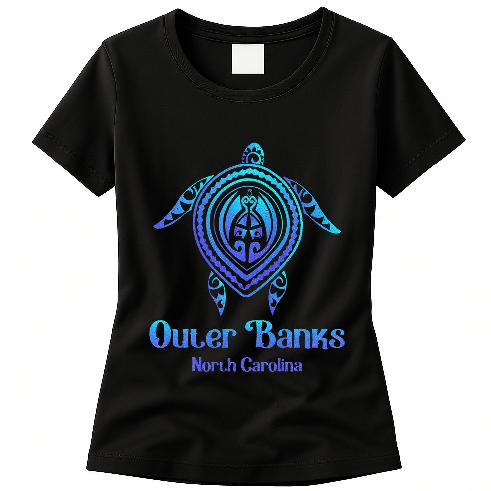 Outer Banks North Carolina Souvenir OBX NC Sea Turtle Womens T-Shirt