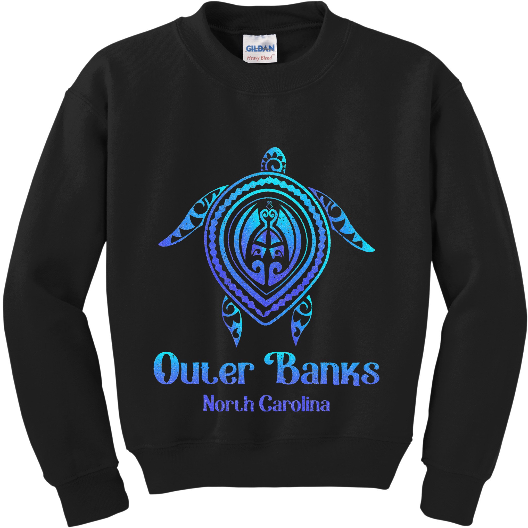Outer Banks North Carolina Souvenir OBX NC Sea Turtle Kids Sweatshirt