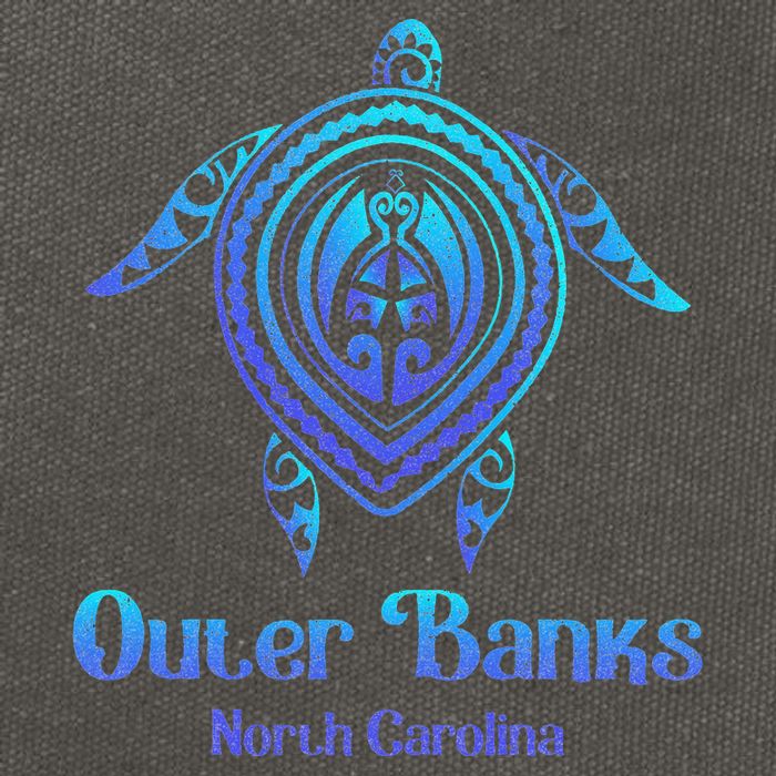 Outer Banks North Carolina Souvenir OBX NC Sea Turtle Cotton Canvas Backpack