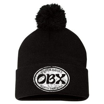 Outer Banks North Carolina OBX Beach Summer Travel Vintage Pom Pom 12in Knit Beanie