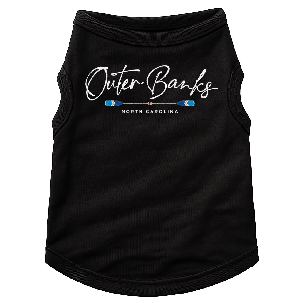 Outer Banks North Carolina Oars Graphic Doggie Tank