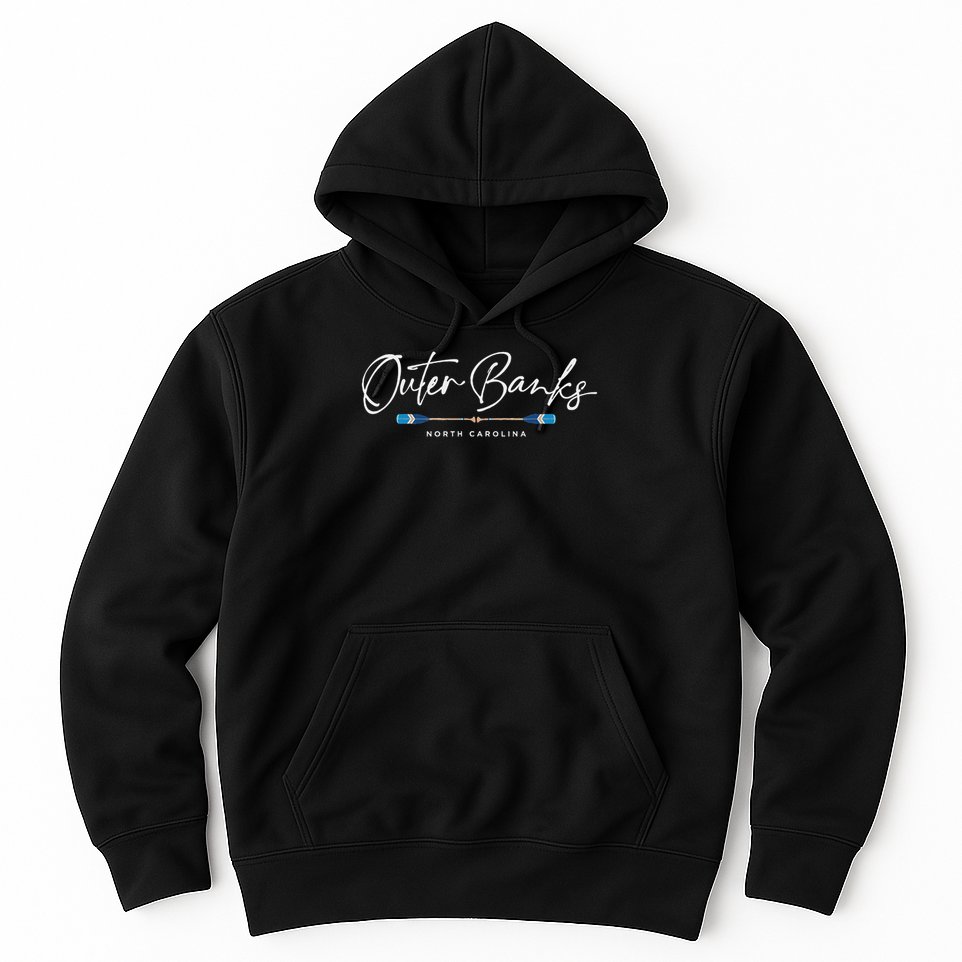 Outer Banks North Carolina Oars Graphic Hoodie