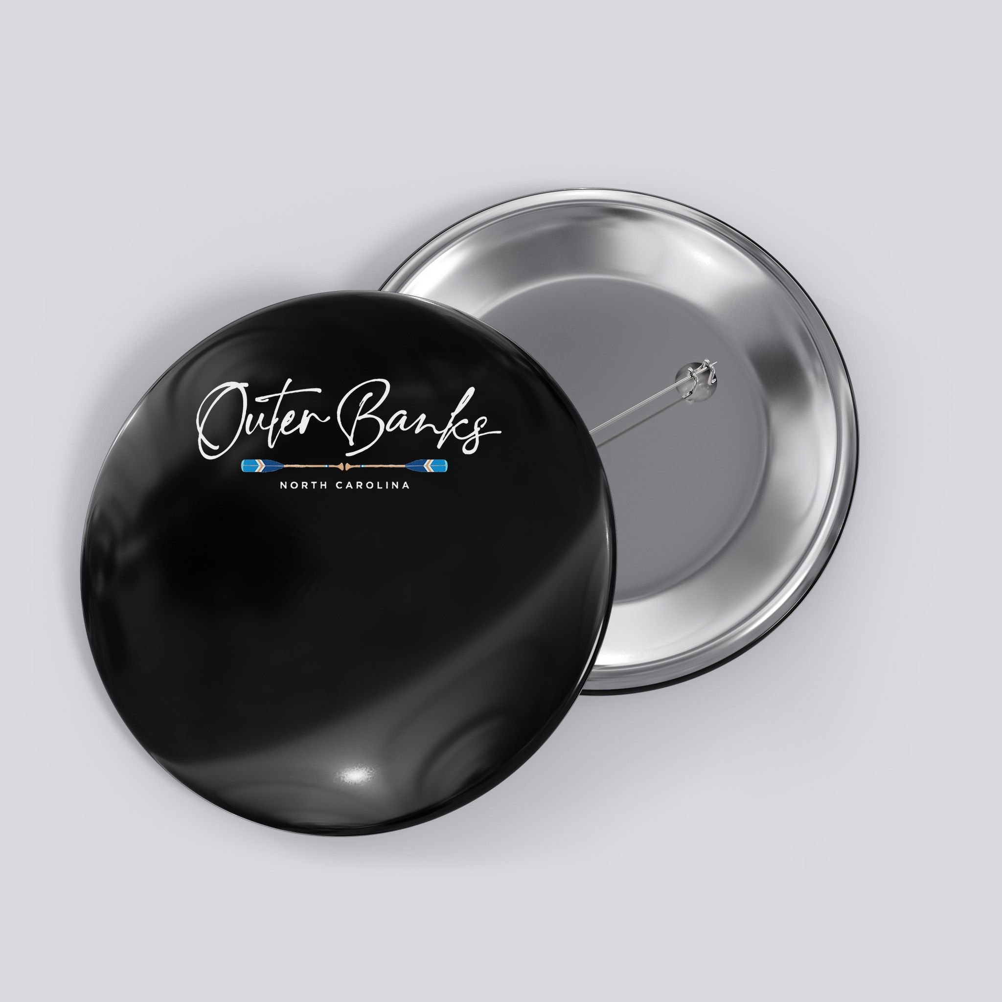 Outer Banks North Carolina Oars Graphic Button