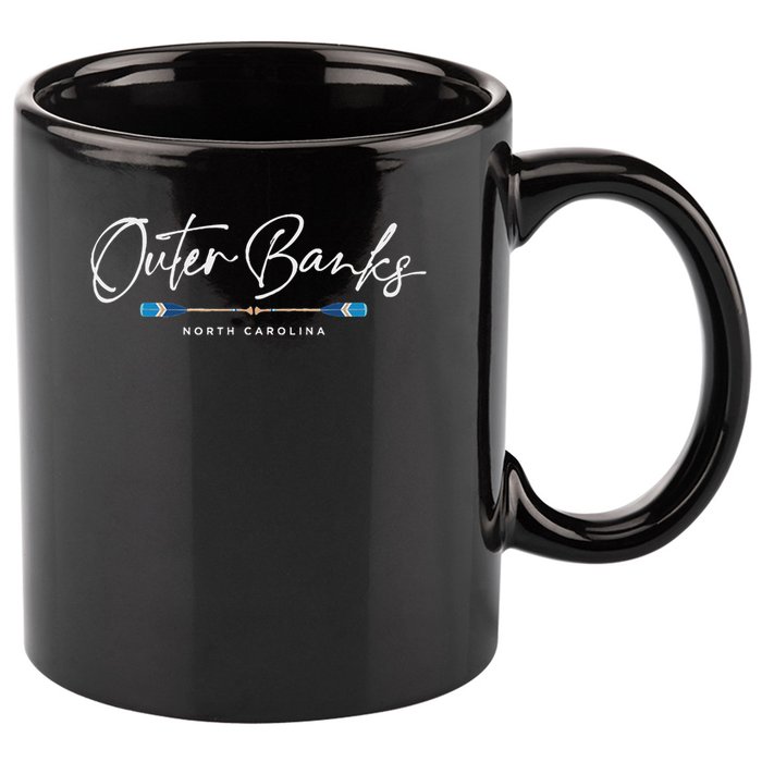 Outer Banks North Carolina Oars Graphic 11oz C Handle Ceramic Mug