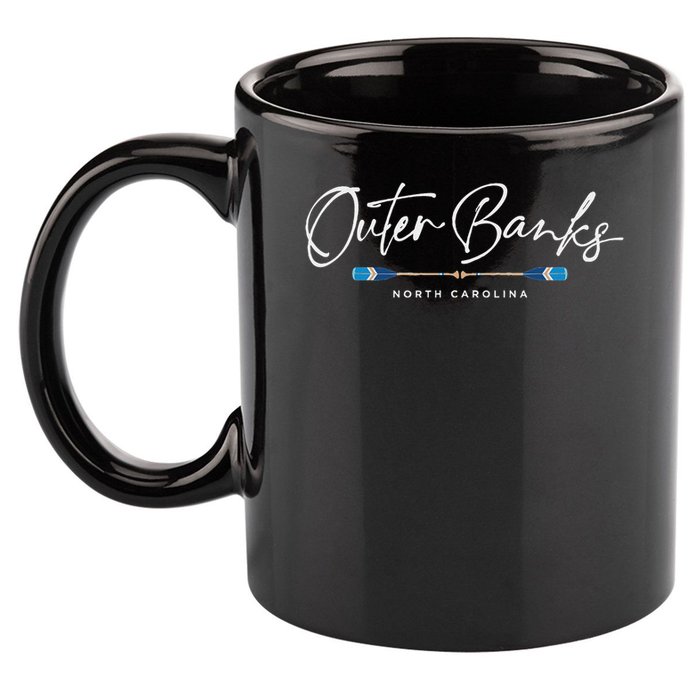 Outer Banks North Carolina Oars Graphic 11oz C Handle Ceramic Mug