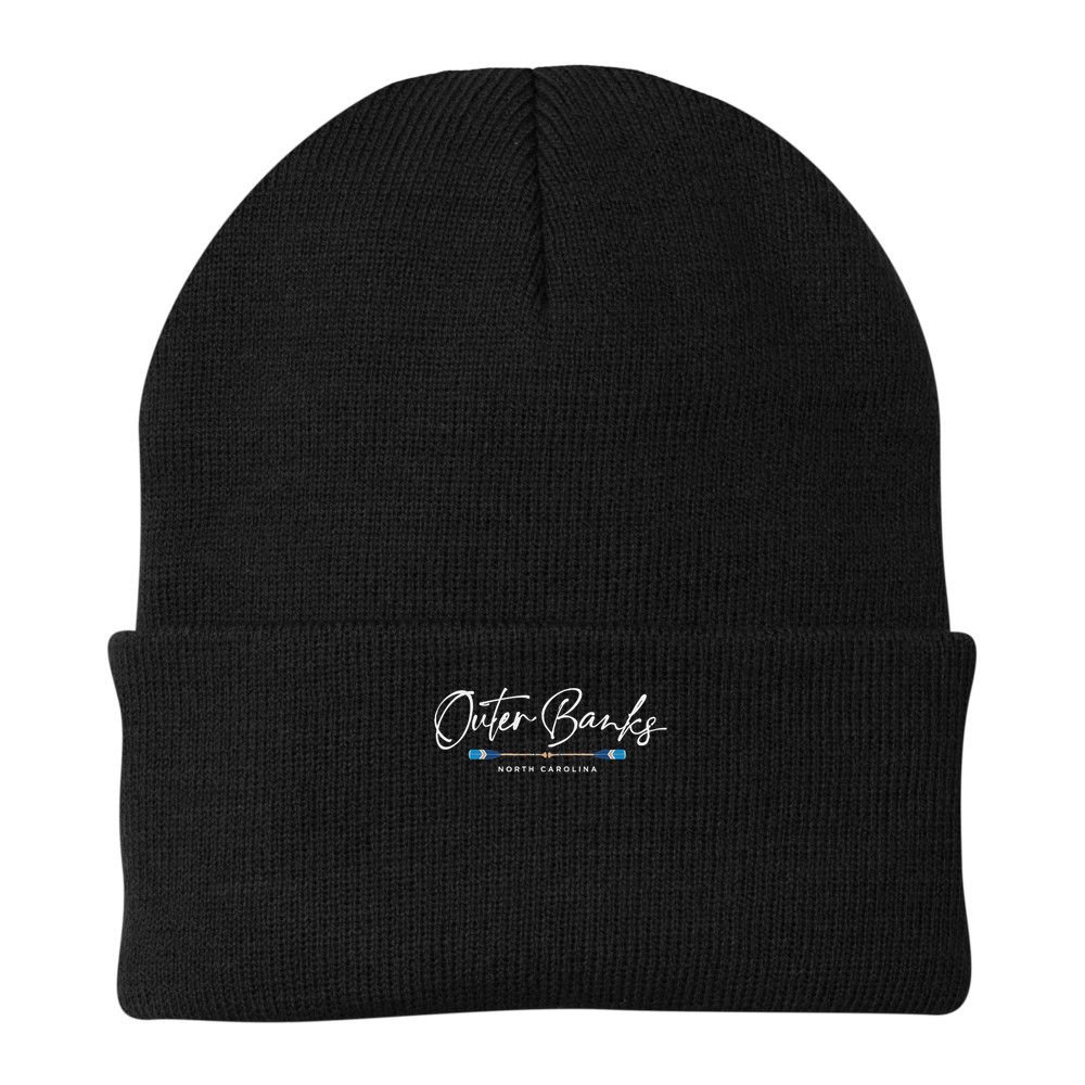 Outer Banks North Carolina Oars Graphic Beanie
