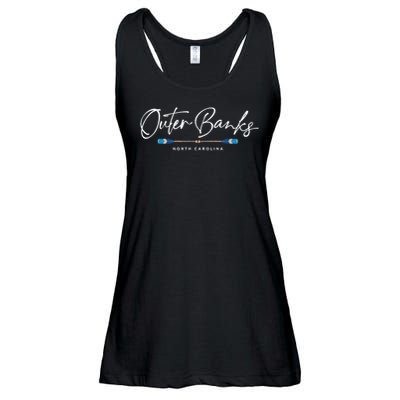 Outer Banks North Carolina Oars Graphic Ladies Essential Flowy Tank