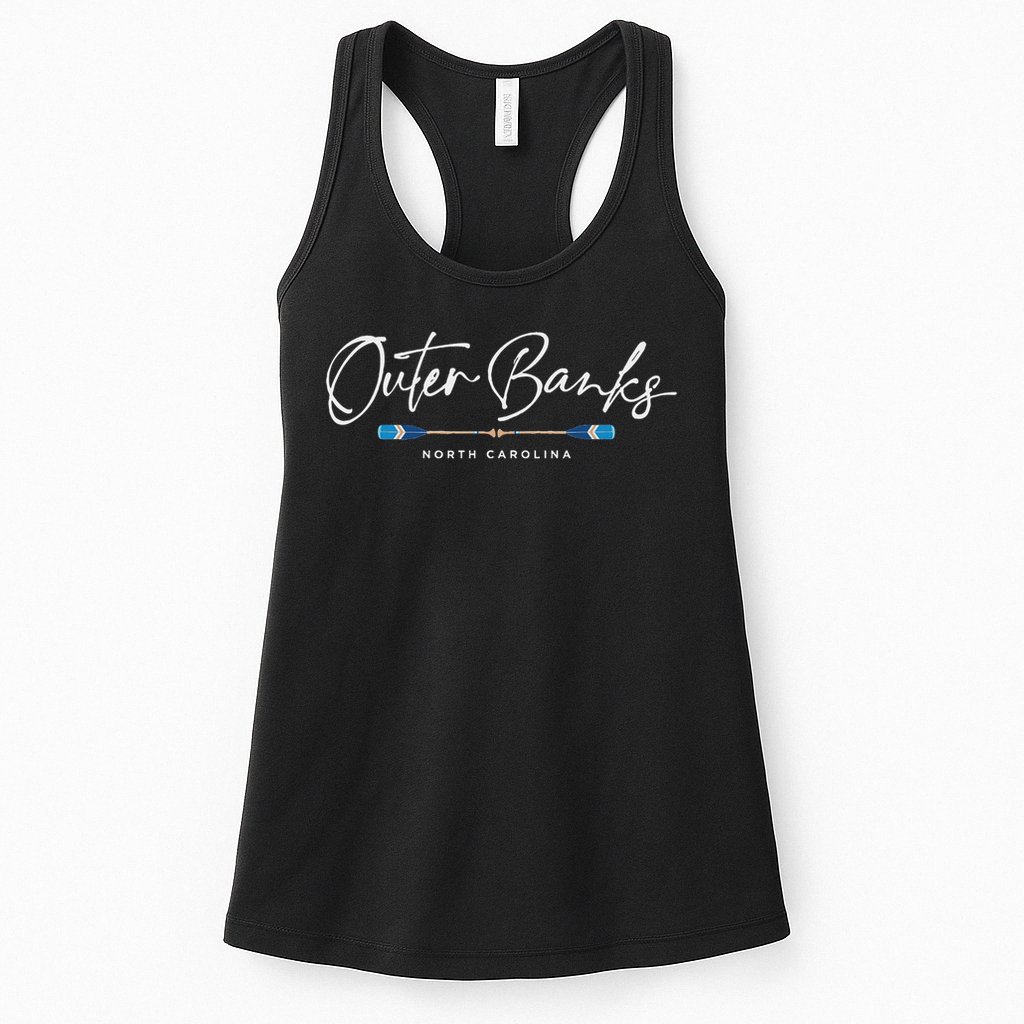 Outer Banks North Carolina Oars Graphic Womens Tank Top