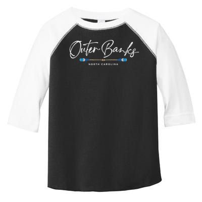 Outer Banks North Carolina Oars Graphic Toddler Fine Jersey T-Shirt