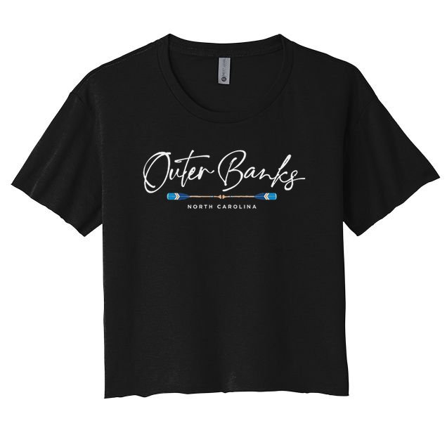 Outer Banks North Carolina Oars Graphic Crop Top