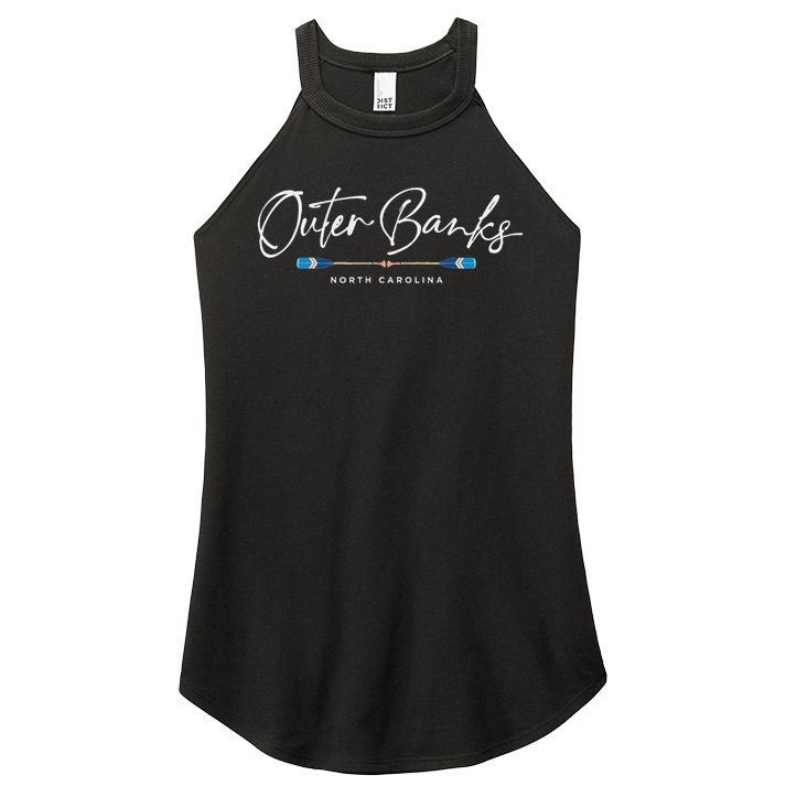 Outer Banks North Carolina Oars Graphic Women's Perfect Tri Rocker Tank