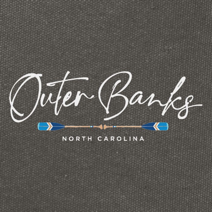 Outer Banks North Carolina Oars Graphic Cotton Canvas Backpack