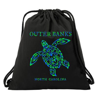 O.U.T.E.R B.A.N.K.S North Carolina Sea Turtle Souvenir Drawstring Bag