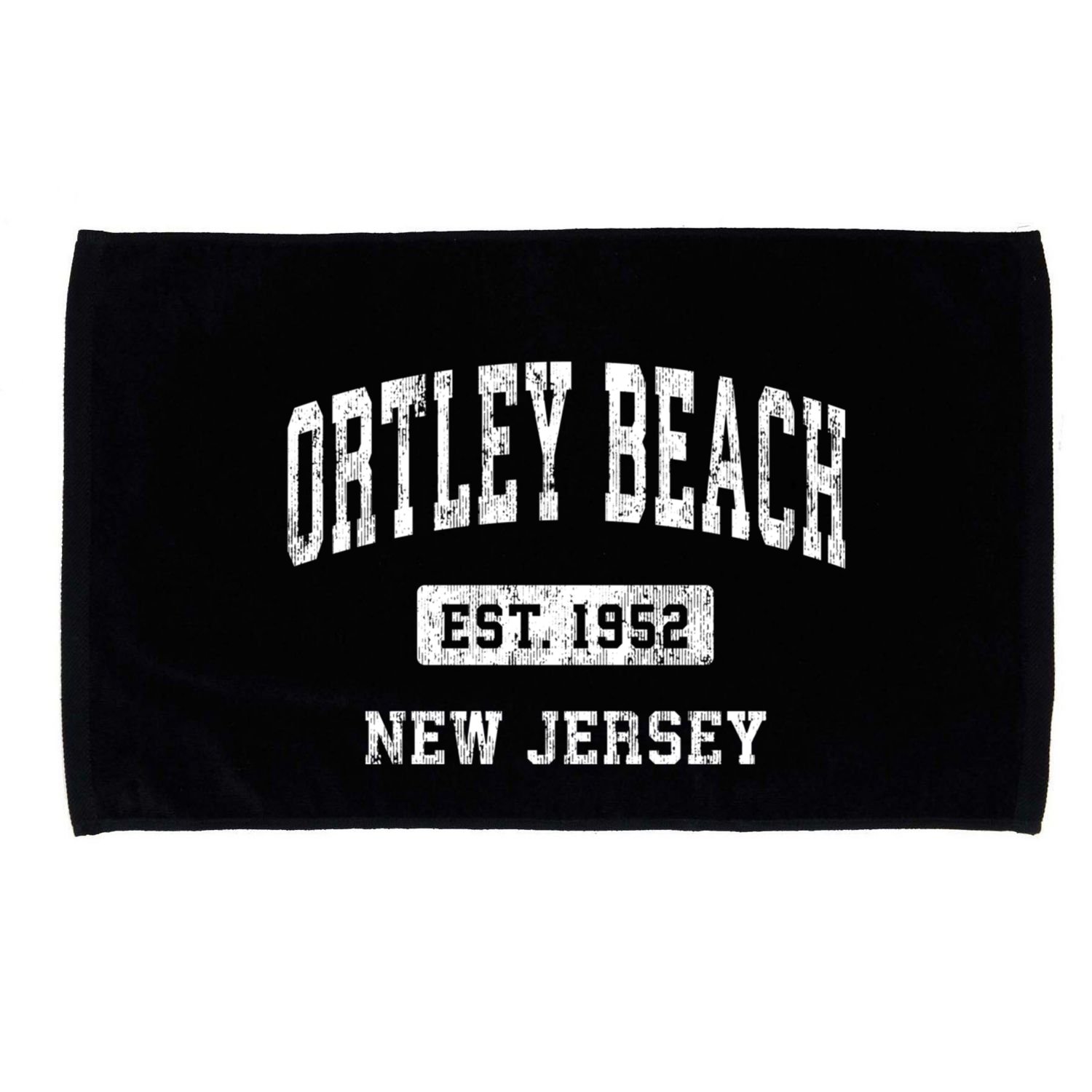 Ortley Beach New Jersey Nj Vintage Athletic Sports Microfiber Hand Towel