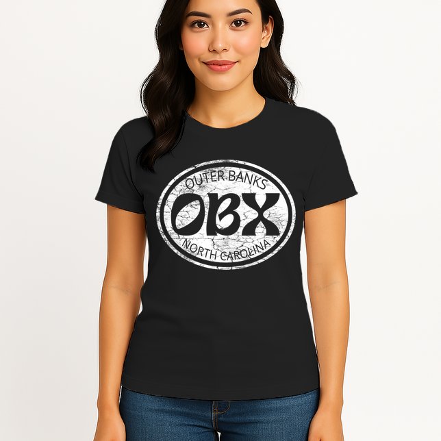 Outer Banks North Carolina Obx Beach Summer Travel Vintage Gift Womens T-Shirt