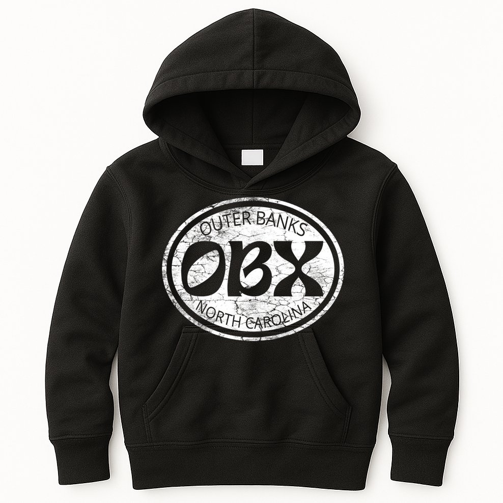 Outer Banks North Carolina Obx Beach Summer Travel Vintage Gift Kids Hoodie