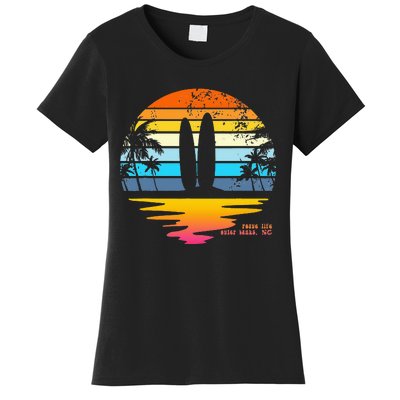 Outer Banks NC Retro Beach Surfing Pogue Life Outer Banks Women's T-Shirt