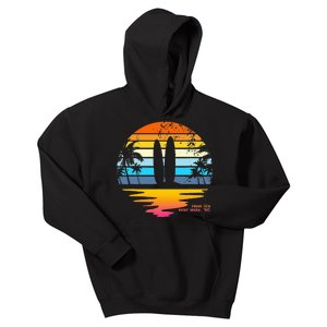 Outer Banks NC Retro Beach Surfing Pogue Life Outer Banks Kids Hoodie