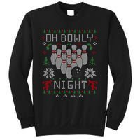 Oh Bowly Night Bowling Ugly Christmas Sweater Party Gift Funny Gift Sweatshirt