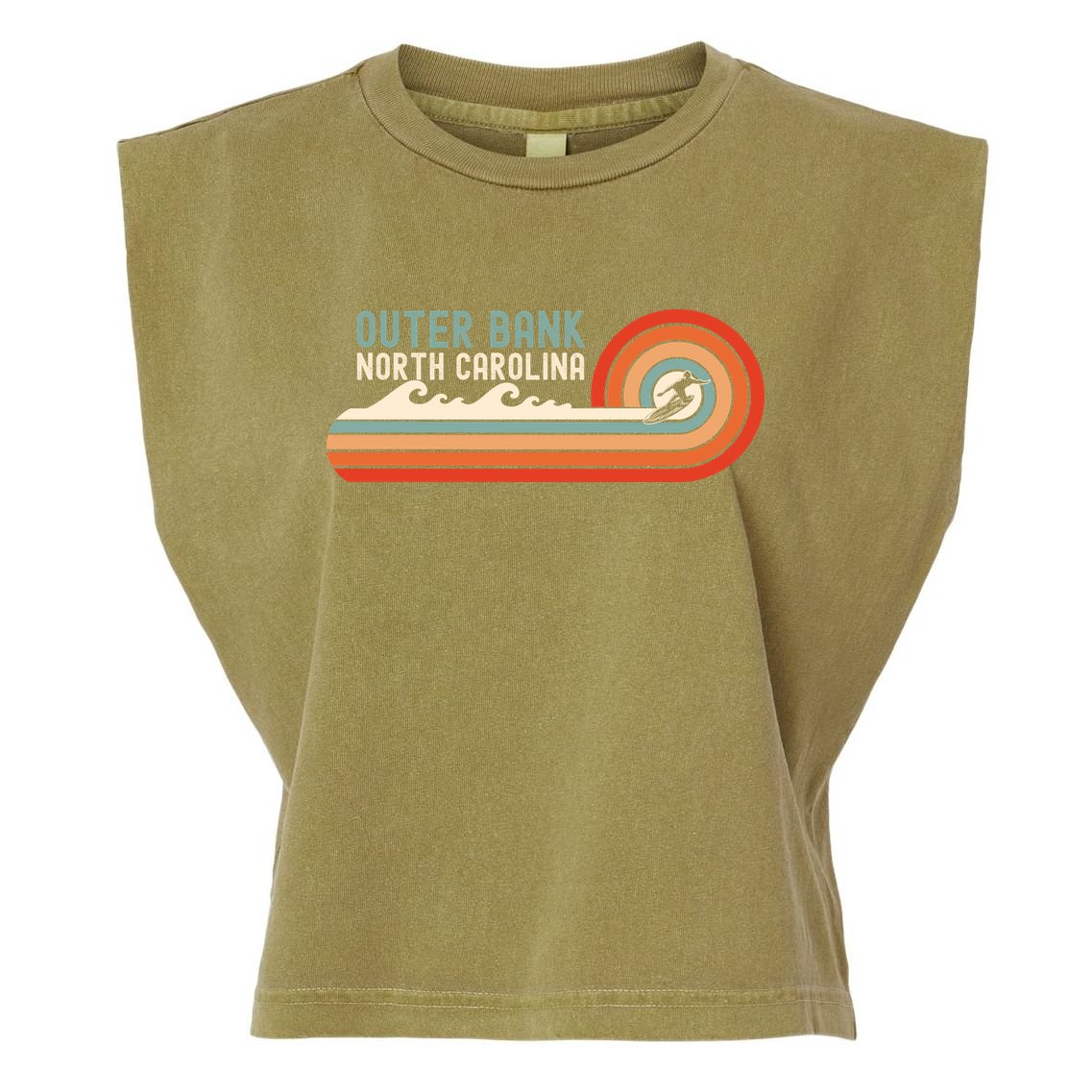 Outer Banks North Carolina NC Beach Garment-Dyed Women's Muscle Tee