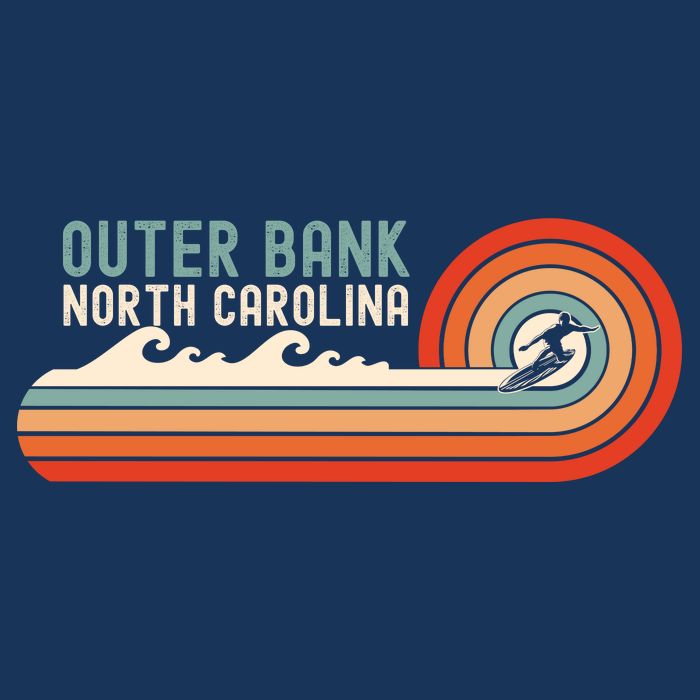 Outer Banks North Carolina NC Beach Cooling Performance Crew T-Shirt