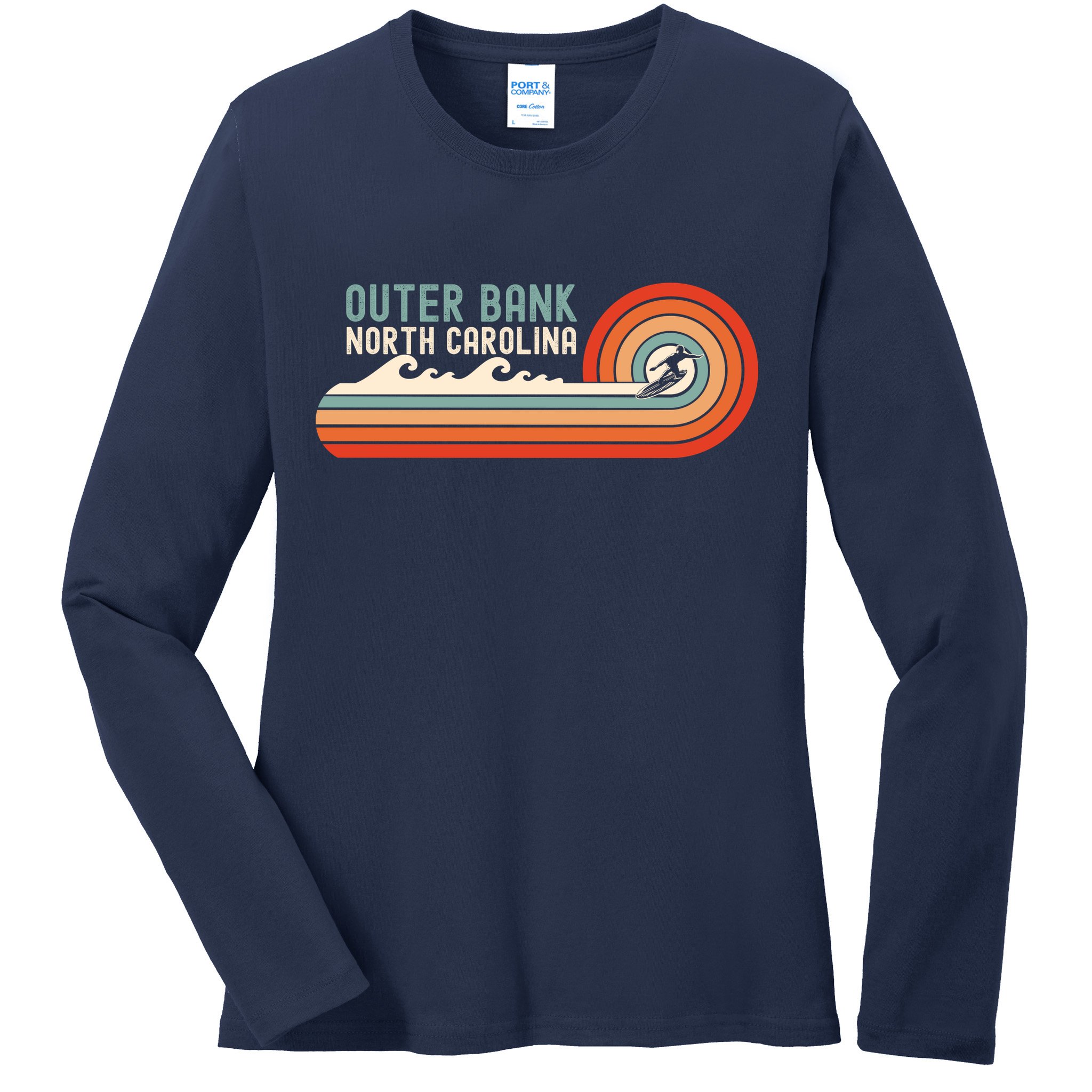 Outer Banks North Carolina NC Beach Ladies Long Sleeve Shirt