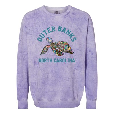 Outer Banks North Carolina NC Beach Colorblast Crewneck Sweatshirt