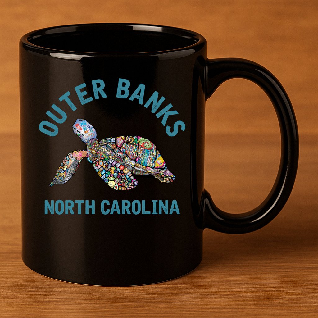 Outer Banks North Carolina NC Beach 11oz C Handle Ceramic Mug