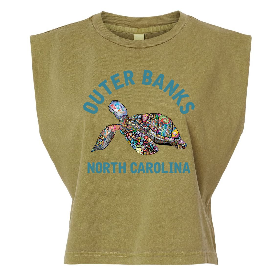 Outer Banks North Carolina NC Beach Garment-Dyed Women's Muscle Tee