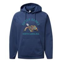 Outer Banks North Carolina NC Beach Performance Fleece Hoodie