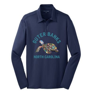 Outer Banks North Carolina NC Beach Silk Touch Performance Long Sleeve Polo