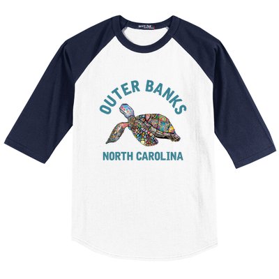 Outer Banks North Carolina NC Beach Baseball Sleeve Shirt