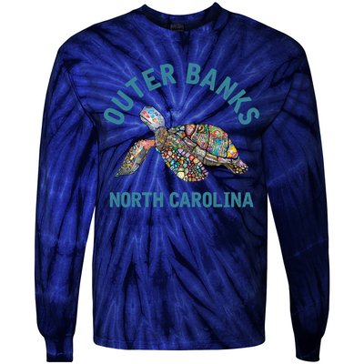 Outer Banks North Carolina NC Beach Tie-Dye Long Sleeve Shirt