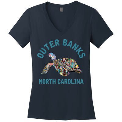 Outer Banks North Carolina NC Beach Women's V-Neck T-Shirt