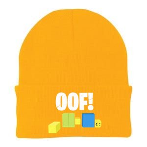 Oof! Blox Noob Funny Gamer Gift Knit Cap Winter Beanie