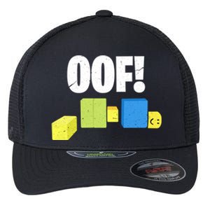 Oof! Blox Noob Funny Gamer Gift Flexfit Unipanel Trucker Cap